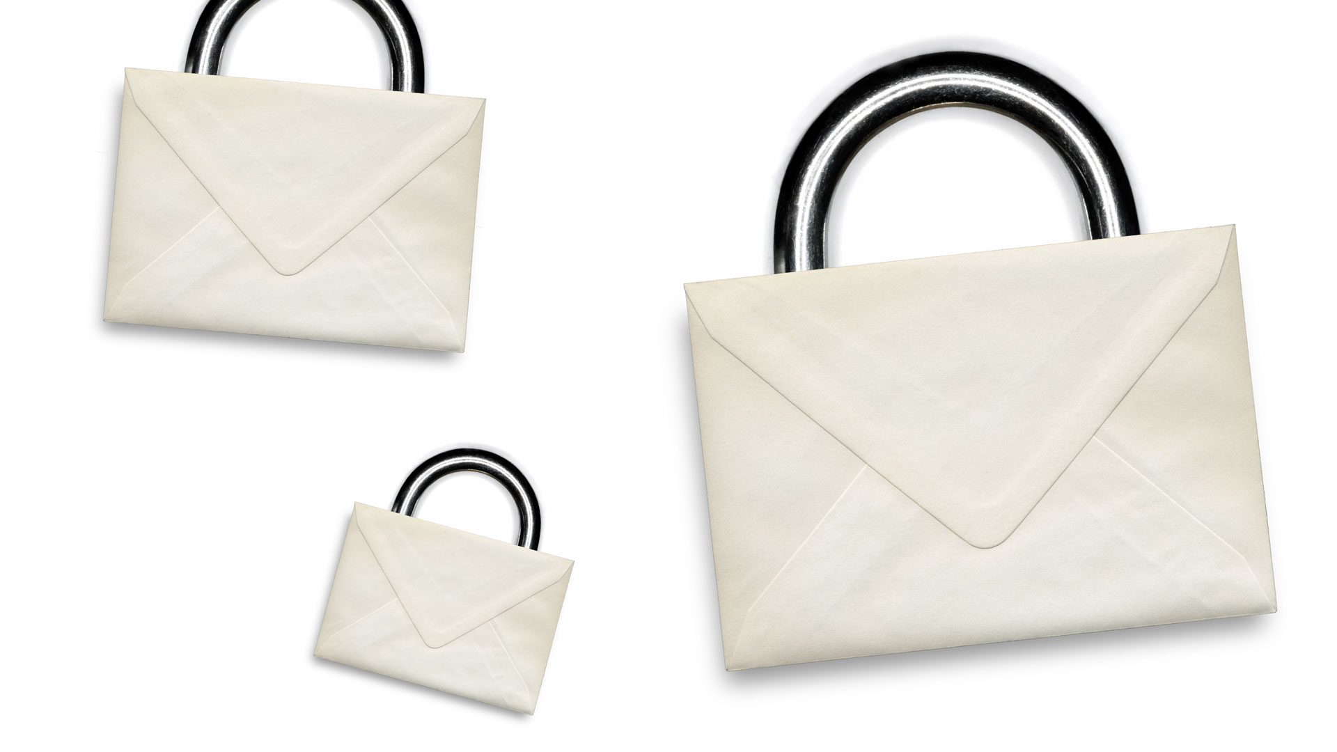 3 Briefumschläge mit Bügelschloss