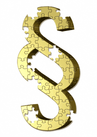 Paragraphenzeichen aus Puzzelteilen